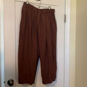 Tradlands Paloma Linen Pants 1X Dark Brown